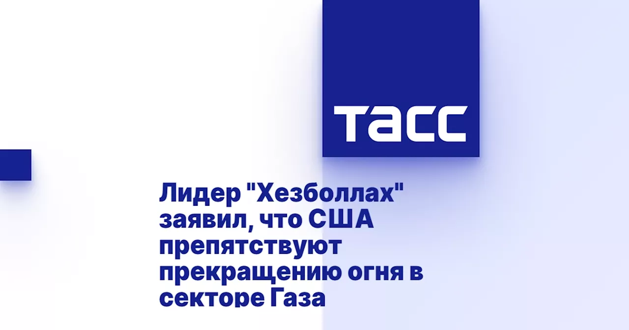 Лидер 'Хезболлах' заявил, что США препятствуют прекращению огня в секторе Газа