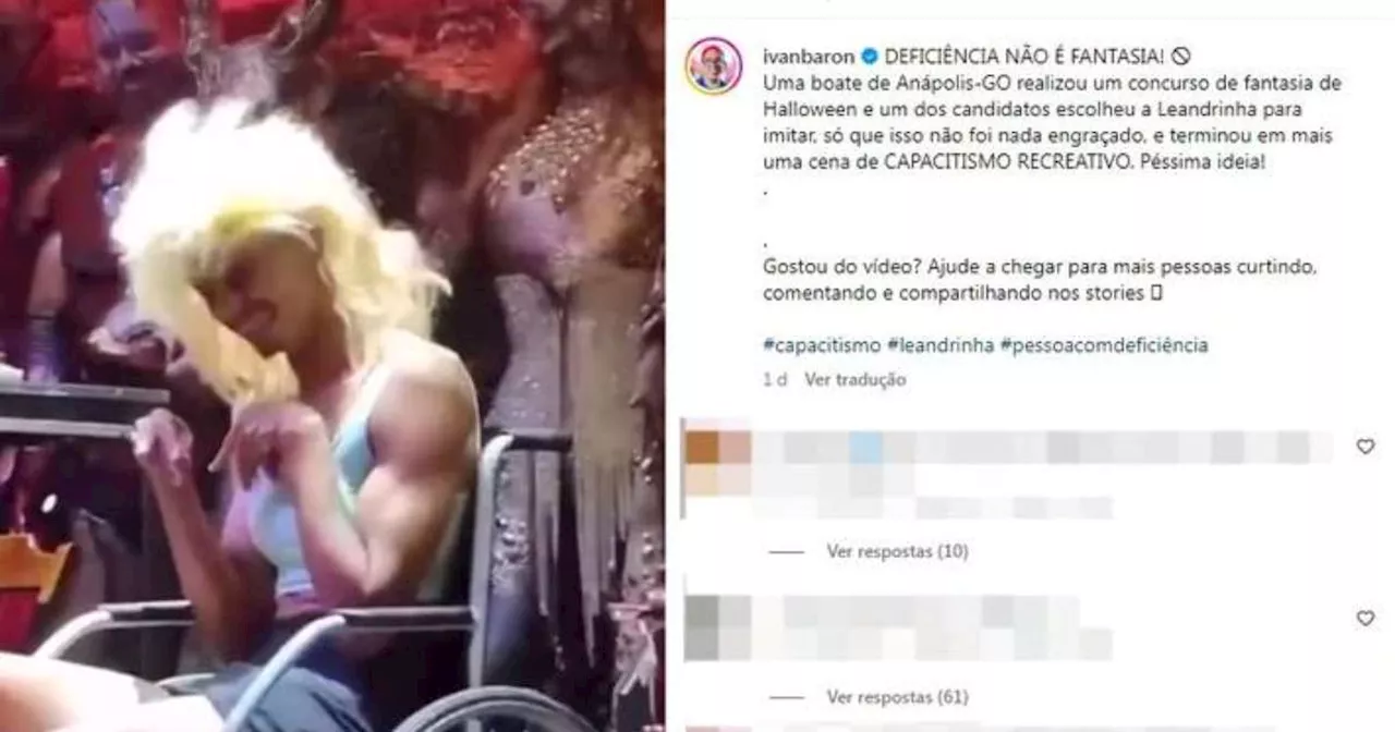 Jovem que 'se fantasiou' de Leandrinha Du Art é investigado por discriminação