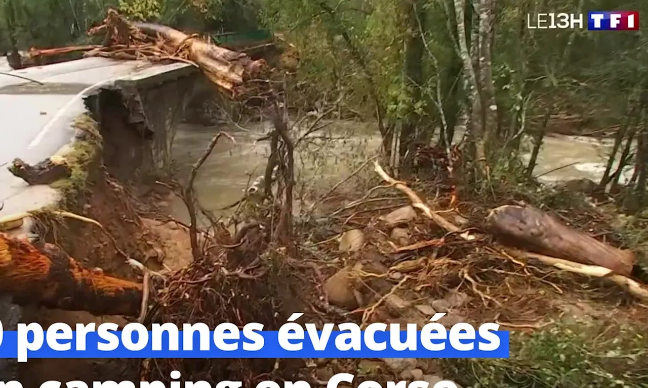 Déluge en Corse : un camping évacué en urgence - Journal de 13 heures