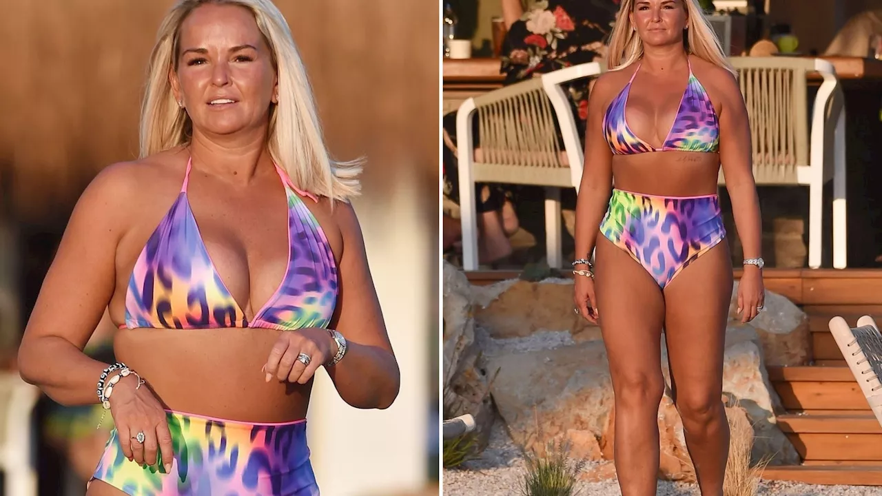 Brookside and Celeb SAS legend Jennifer Ellison looks incredible as rarely-seen star, 40, hits the beach...