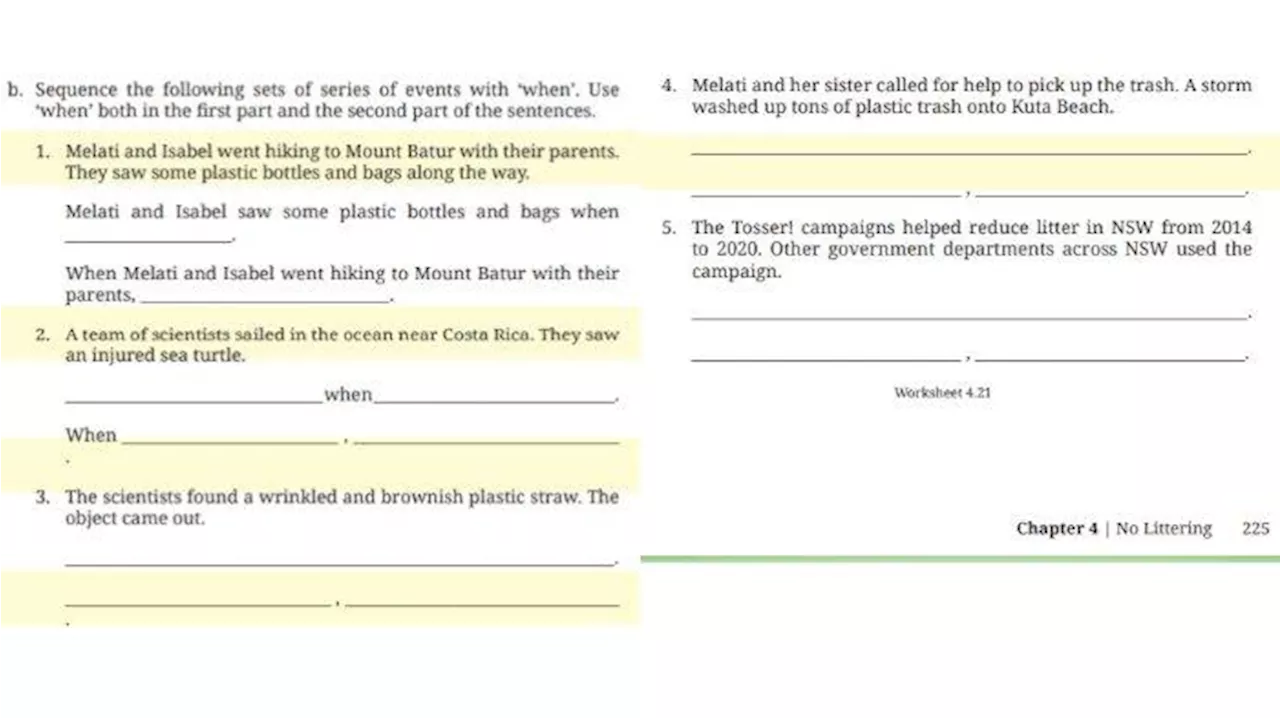 Kunci Jawaban Bahasa Inggris Kelas 8 Kurikulum Merdeka Halaman 225: Worksheet 4.21