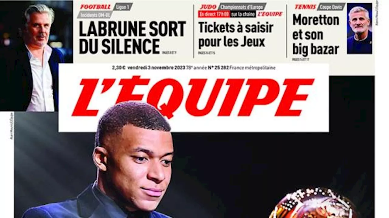 L'Equipe dedica la prima pagina a Mbappé in ottica Pallone d'Oro: 'Arriverà il suono'