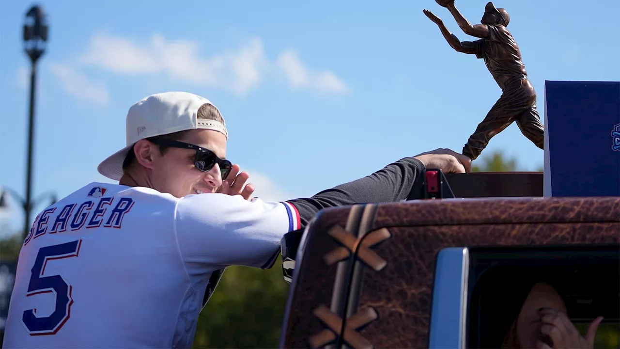 World Series MVP Seager takes swipe at rival as Rangers celebrate 1st title with huge parade
