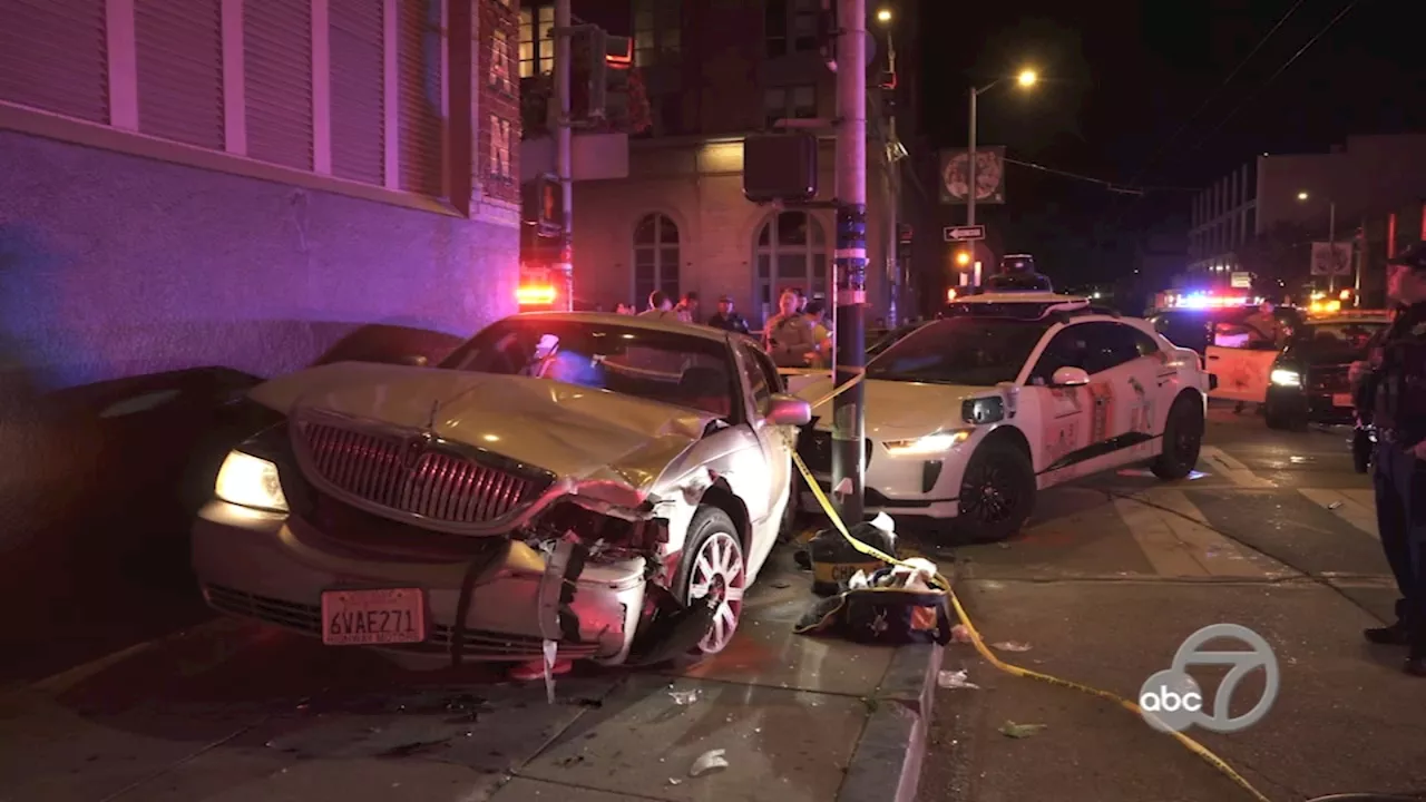 Several injured after police chase ends in SF crash with car, Waymo robotaxi, CHP says