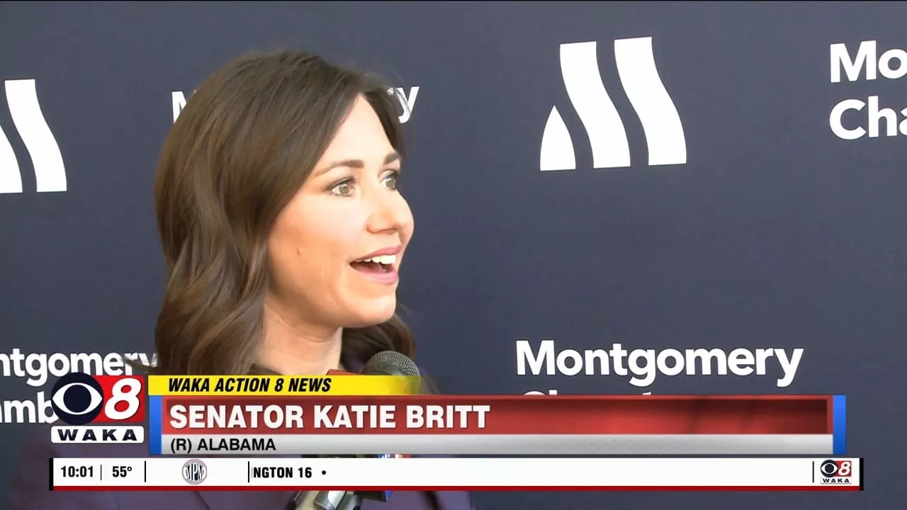 Sen. Katie Britt speaks at Montgomery Chamber's Washington Brief breakfast