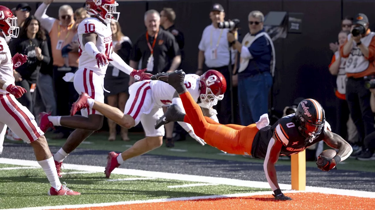 Gordon runs for 137 yards, 2 TDs as Oklahoma State tops No. 10 Oklahoma, 27-24