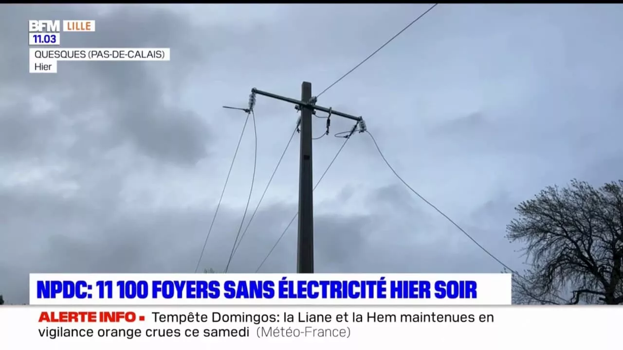 Tempête Ciaran: 11.000 foyers privés d'électricité dans le Nord et le Pas-de-Calais