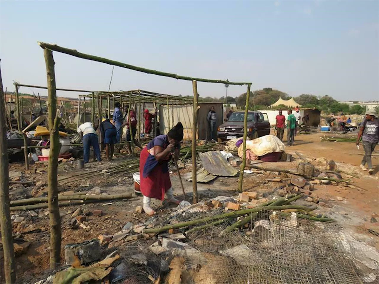 250 people left homeless after fire guts 45 shacks in Pretoria informal settlement