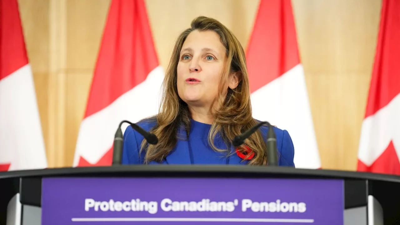 Alberta should expect 'complex and multi-year process' if it leaves CPP: Freeland