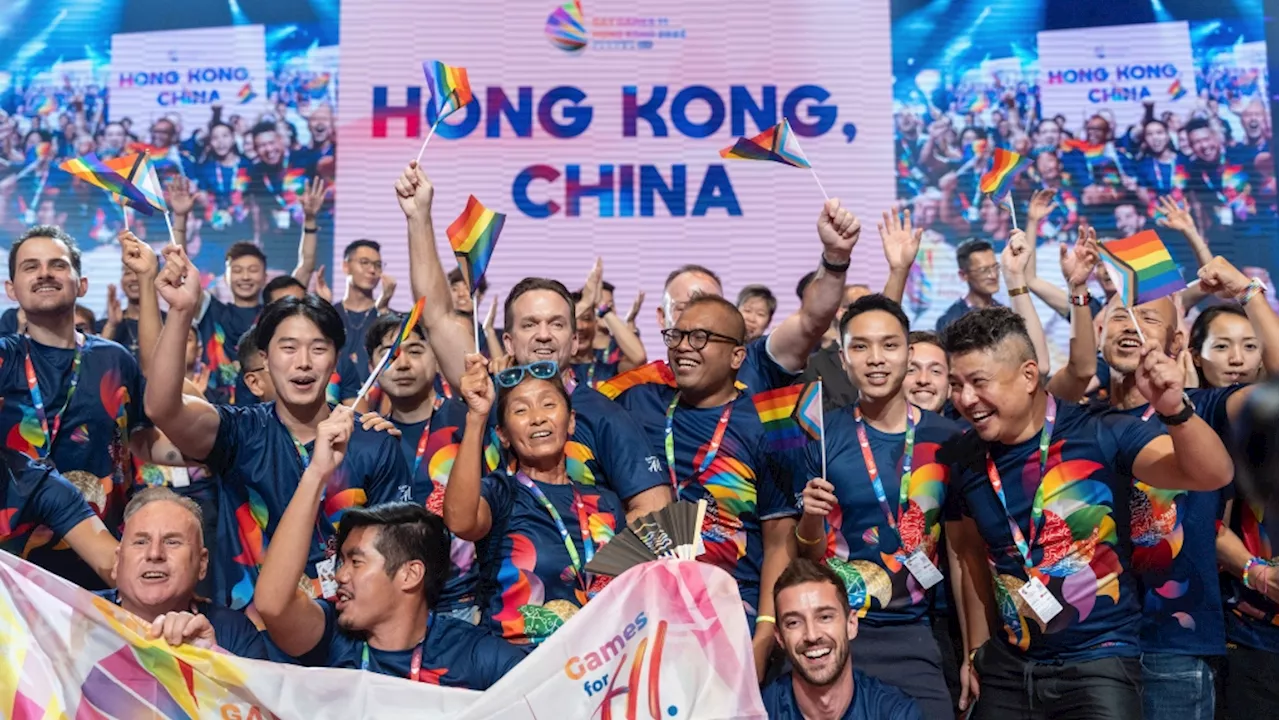 Supporters celebrate opening of Gay Games in Hong Kong, first in Asia, despite lawmakers' opposition