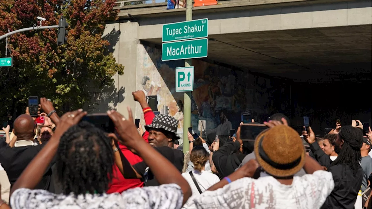 Tupac Shakur has an Oakland street named for him 27 years after his death