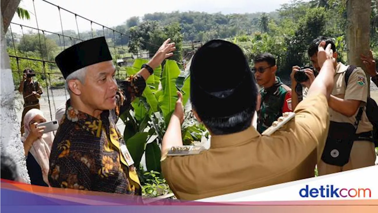 Ganjar Janji Bangun Jembatan Usai Warga Curhat Horor Bikin Senam Jantung