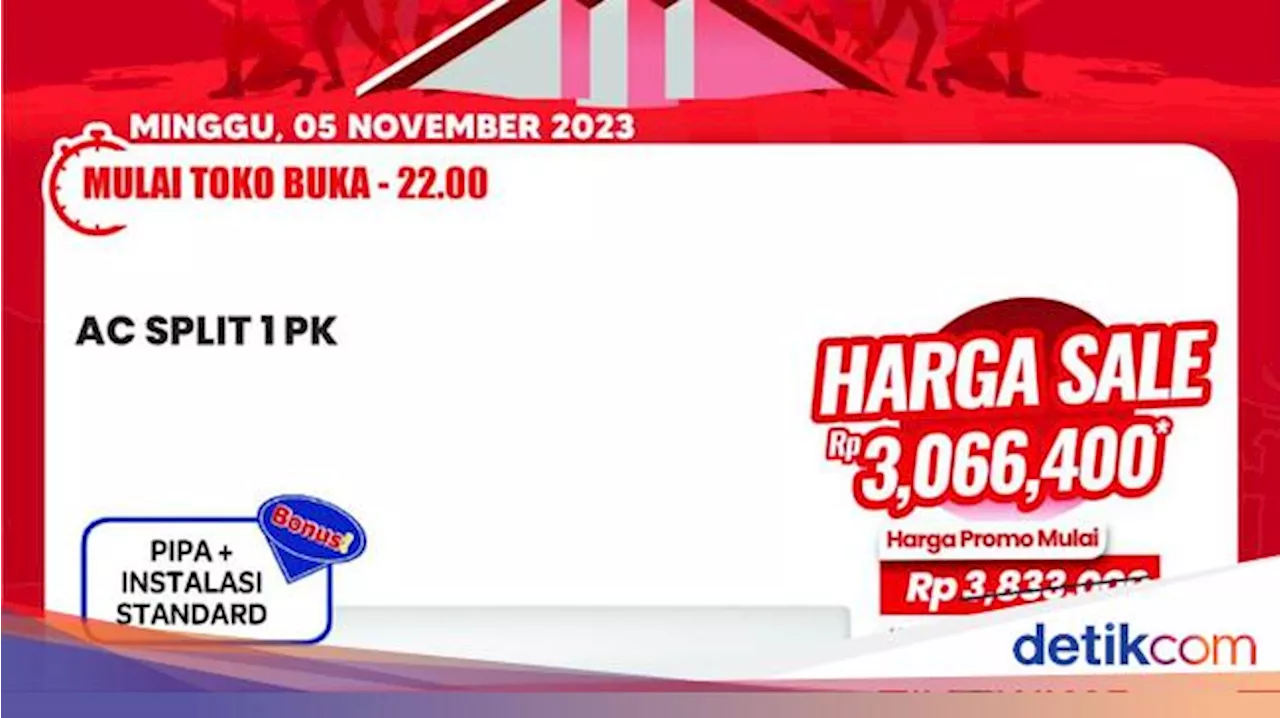 Promo AC Split 1 PK Hemat Sampai 1 Juta di Transmart Full Day Sale!