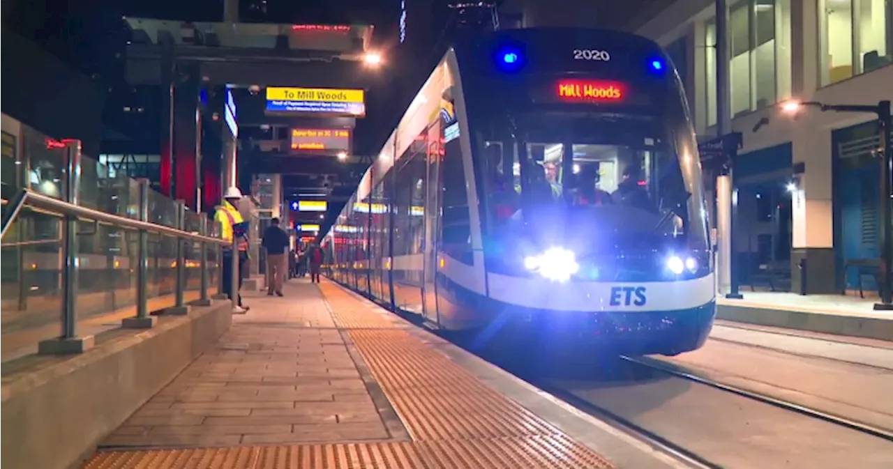 Hundreds of Edmontonians line up to be the first to ride Valley Line LRT