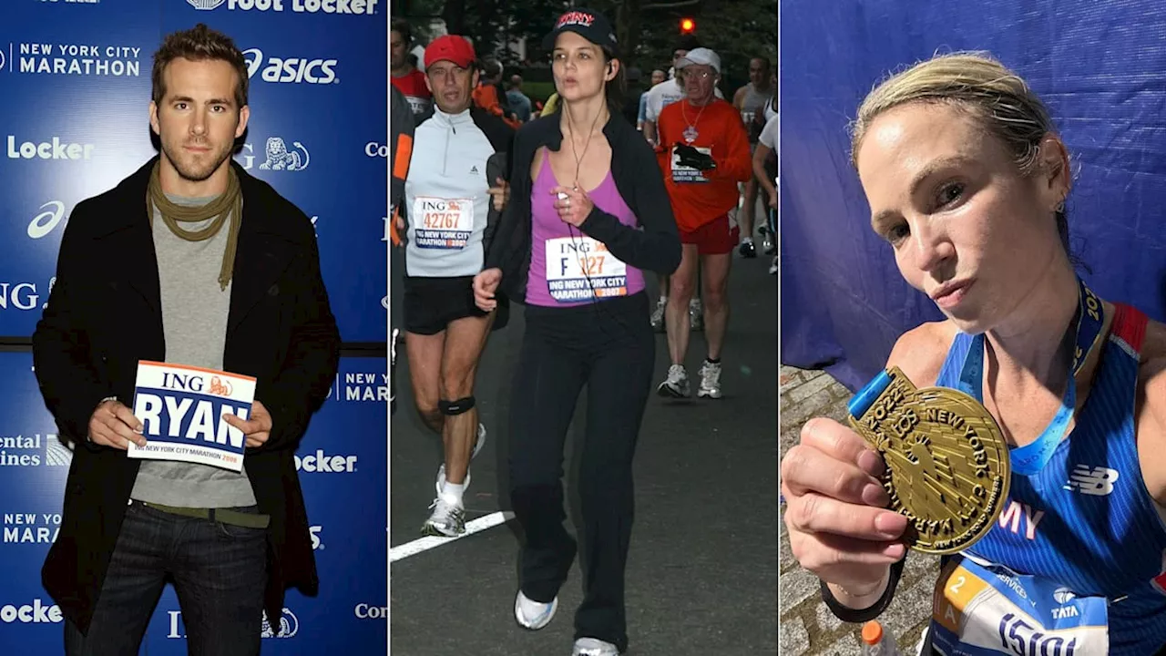 16 celebrities who've run the New York City Marathon: Ryan Reynolds, Katie Holmes, Amy Robach, more