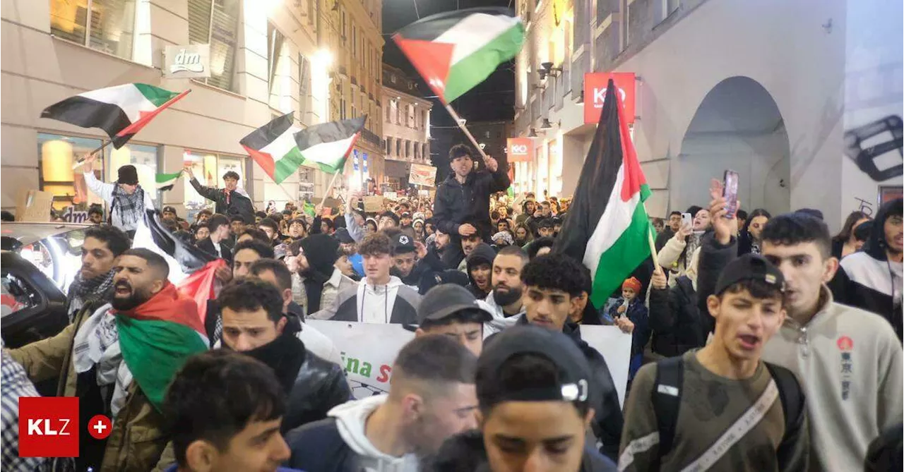 Graz:Große Pro-Palästina-Demo in der Innenstadt