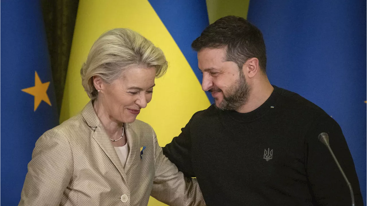 Zelensky hosts von der Leyen as Russian attacks hurt at least 14 in Ukraine