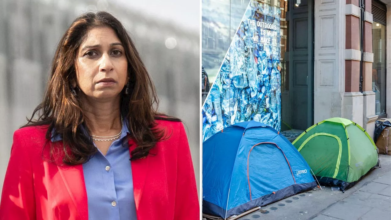 Suella Braverman claims sleeping rough is 'a lifestyle choice' as she calls for crackdown on homeless...