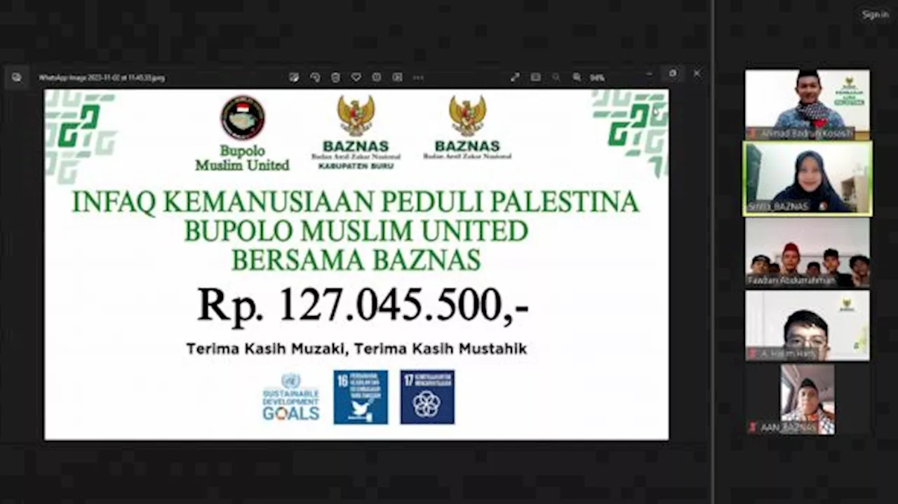 Bupolo Muslim United Serahkan Donasi Untuk Palestina Melalui Baznas