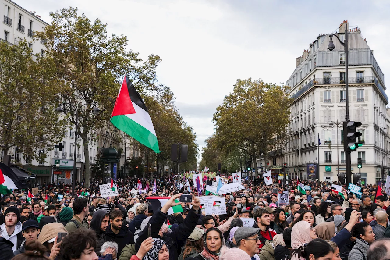 Miles de personas se manifiestan en París para pedir el alto el fuego en Gaza