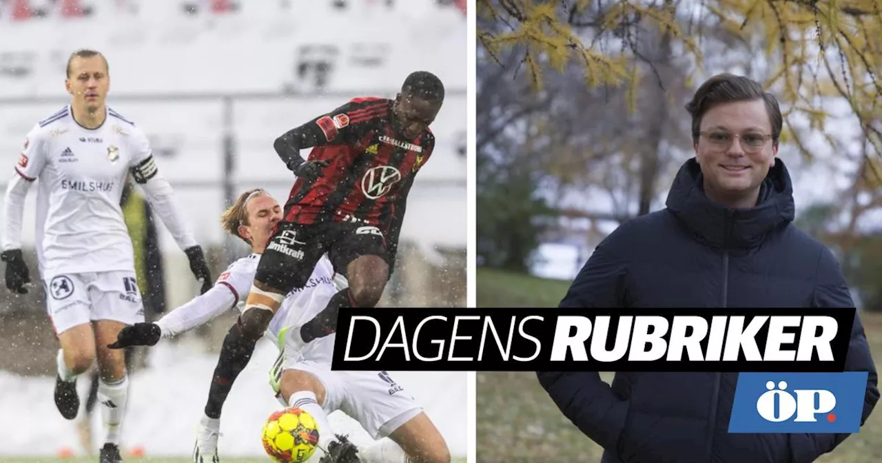 Lördagens rubriker: ÖFK föll mot topplag • Bil i diket • Tog över familjeföretag