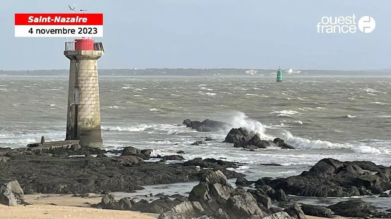 VIDÉO. La tempête Domingos arrive dans l'estuaire de la Loire, entre Saint-Nazaire et Saint-Brevin