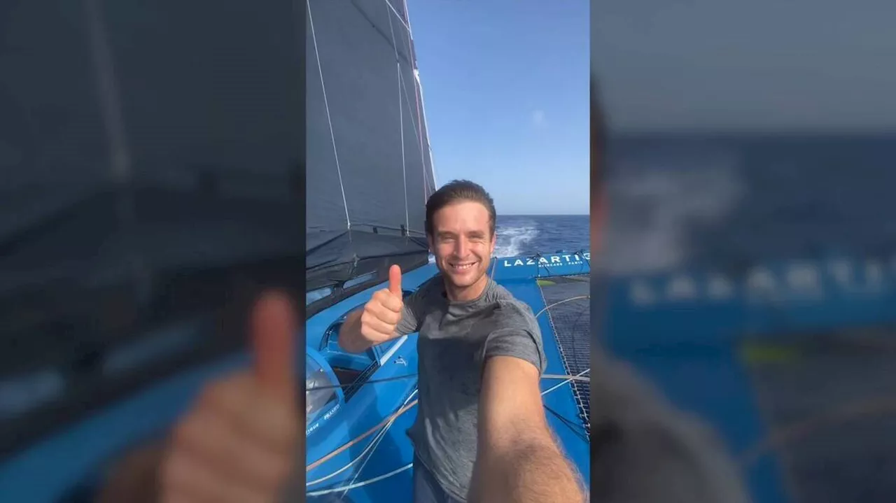 VIDÉO. Transat Jacques Vabre 2023 : Tom Laperche s'éclate au soleil en pleine mer