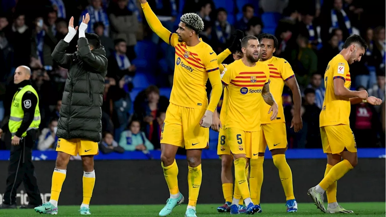 Ronald Araujo le da al triunfo al Barcelona en el último minuto ante la Real Sociedad