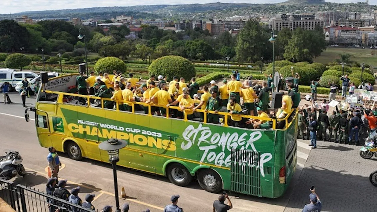 Springbok World Cup trophy tour touches down Durban this morning - SABC News