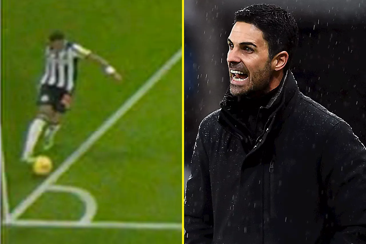 – Mikel Arteta blasts VAR decision as replays appear to show ball was out before Newca...