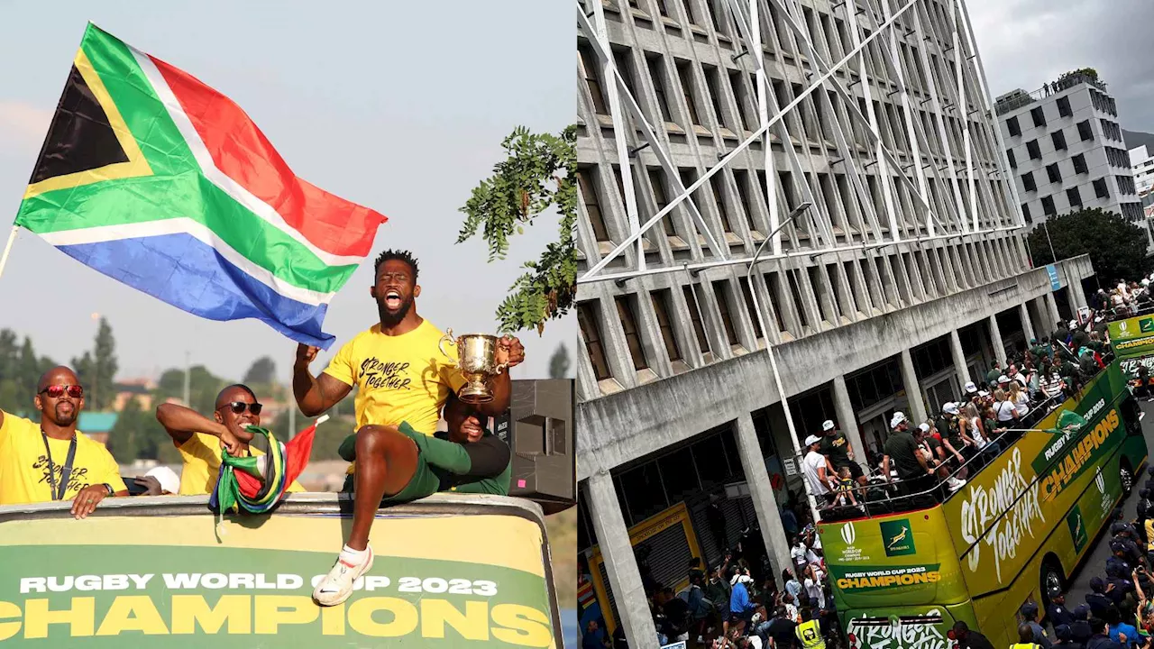 Springboks fans rage as someone tries to steal World Cup trophy!