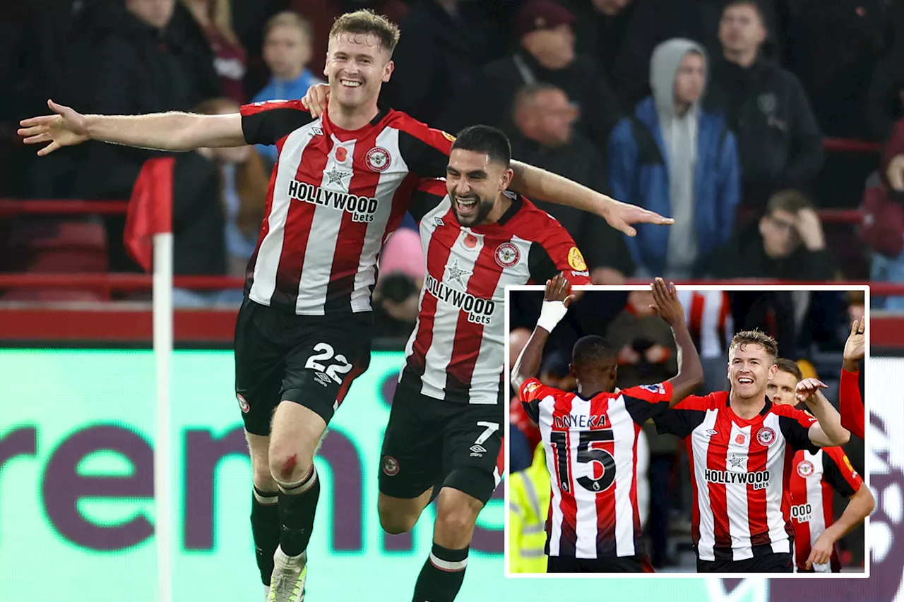 Brentford 3 West Ham 2: Nathan Collins completes epic turnaround as Bees leapfrog Hammers in thriller...