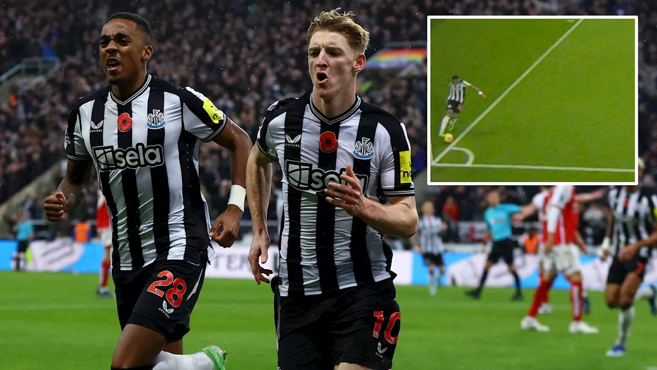 Newcastle 1 Arsenal 0: Anthony Gordon’s controversial goal costs Gunners in feisty clash surrounded by VAR...