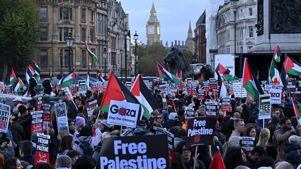 'Stop the massacre': Thousands rally in London urging ceasefire in Gaza