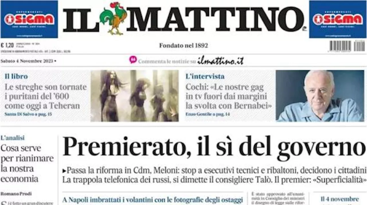 Il Mattino sul derby dell'Arechi: 'Salernitana per l'impresa, Napoli per non perdersi'