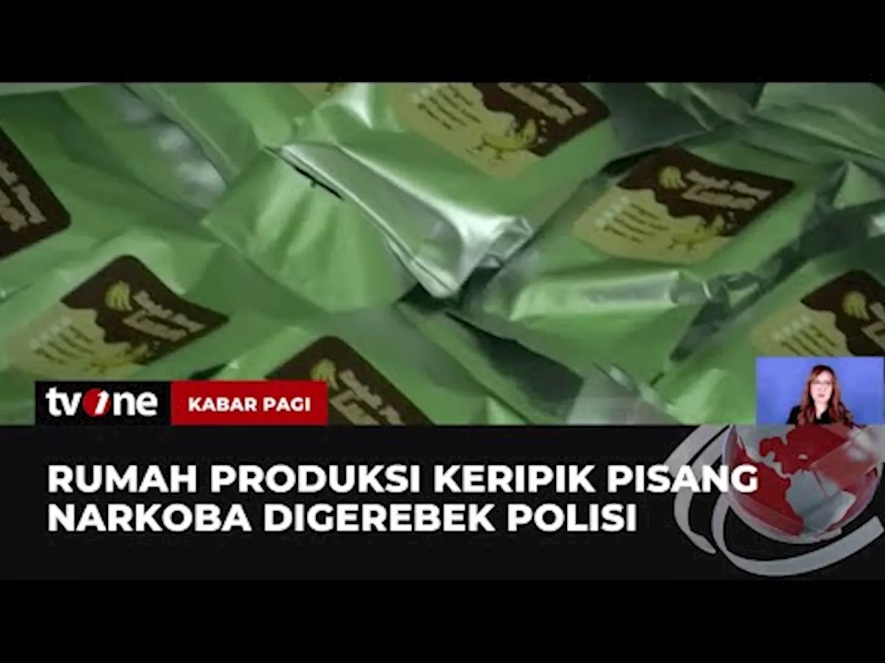 Polisi Gerebek Rumah Produksi Keripik Pisang Narkoba