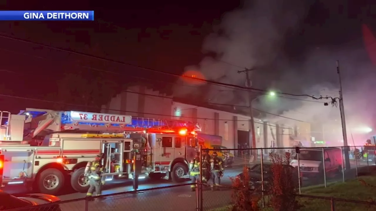 Fire captain injured after falling through floor while battling possible arson in Bucks County