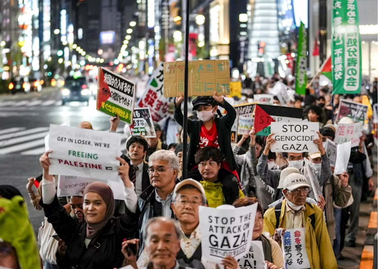 Tokyo,manifestazioni per la pace nel conflitto israelo-Hamas