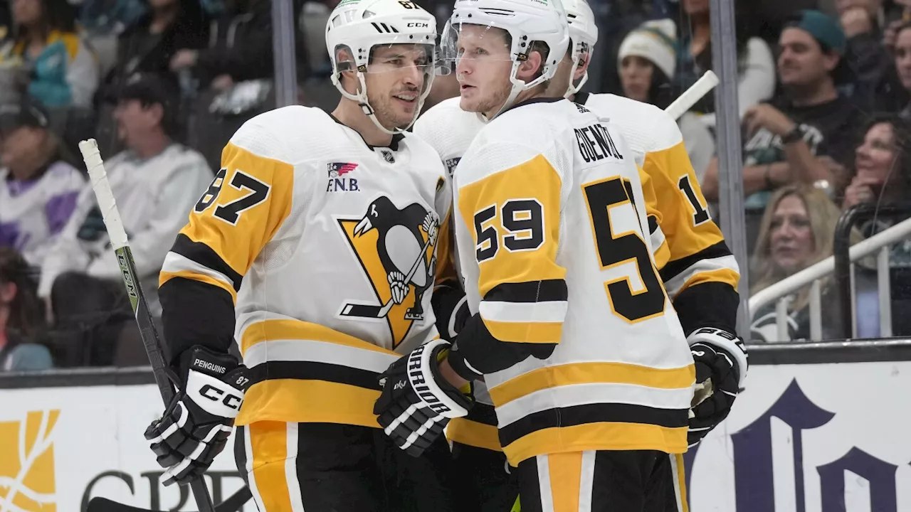 Penguins win 10-2, hand Sharks record-tying 11th straight loss to start season