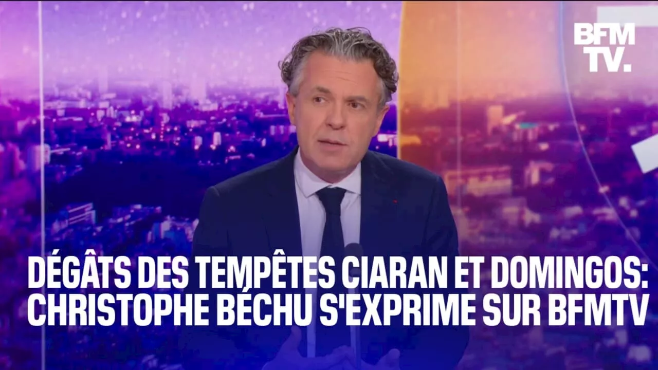 Dégâts des tempêtes Ciaran et Domingos: l'interview intégrale du ministre Christophe Béchu sur BFMTV