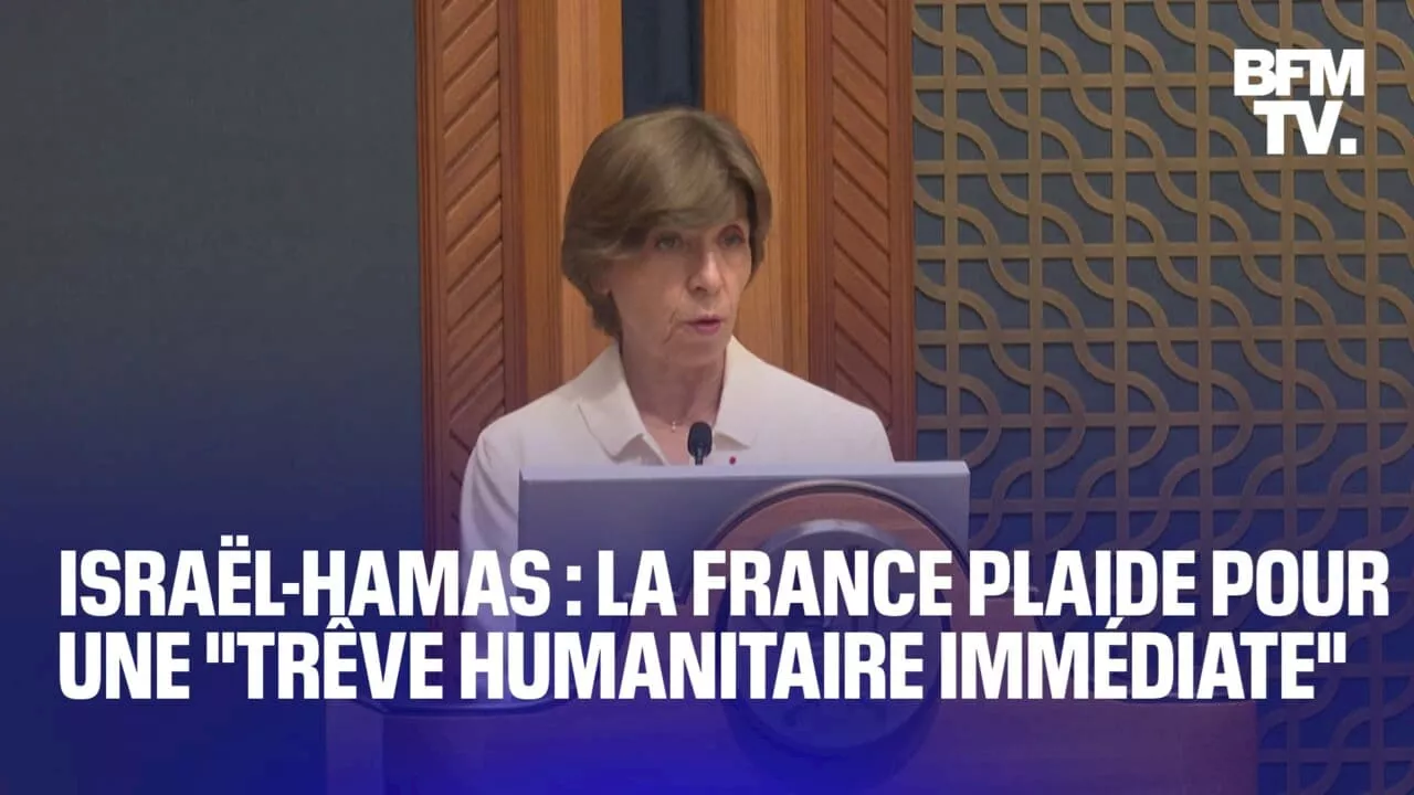 Guerre Israël-Hamas: la France plaide pour une 'trêve humanitaire immédiate, durable et soutenue'