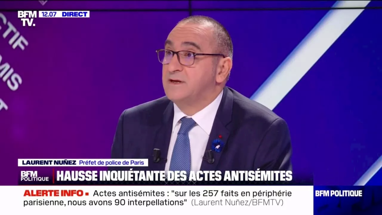 Laurent Nuñez, préfet de police de Paris: 'Nous craignons évidemment la montée en puissance des actes antisémites au fur et à mesure du développement du conflit'