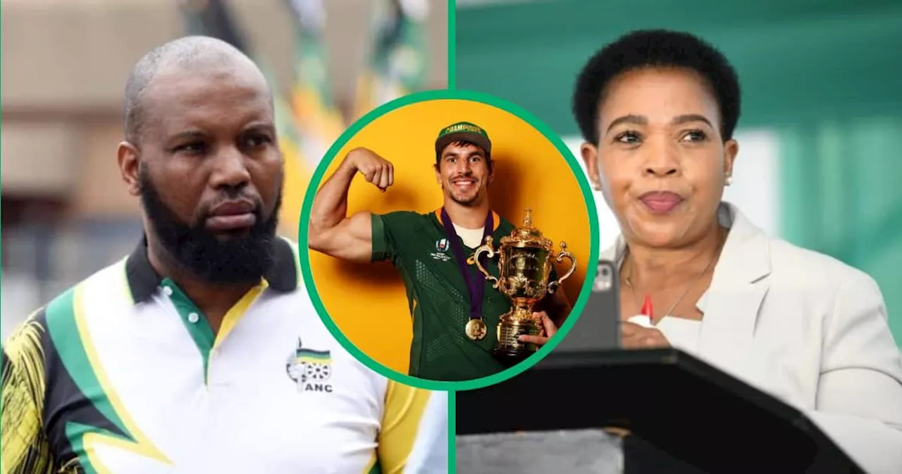 Durban Bokke RWC Tour: Duma Sboniso Lifts Trophy With Elizabedi Before KZN Premier, EFF Condemns Him