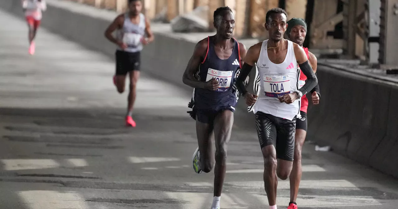 Tamirat Tola breaks NYC Marathon record in 2023 men's race, Hellen Obiri of Kenya wins women's title