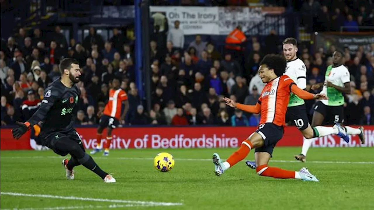 Hasil Liga Inggris: Buang-buang Peluang, Liverpool Ditahan Luton 1-1