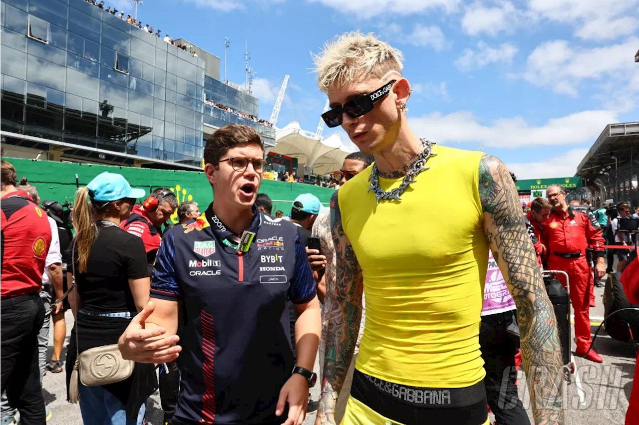 Machine Gun Kelly goes home early from F1 grand prix after Brundle interview