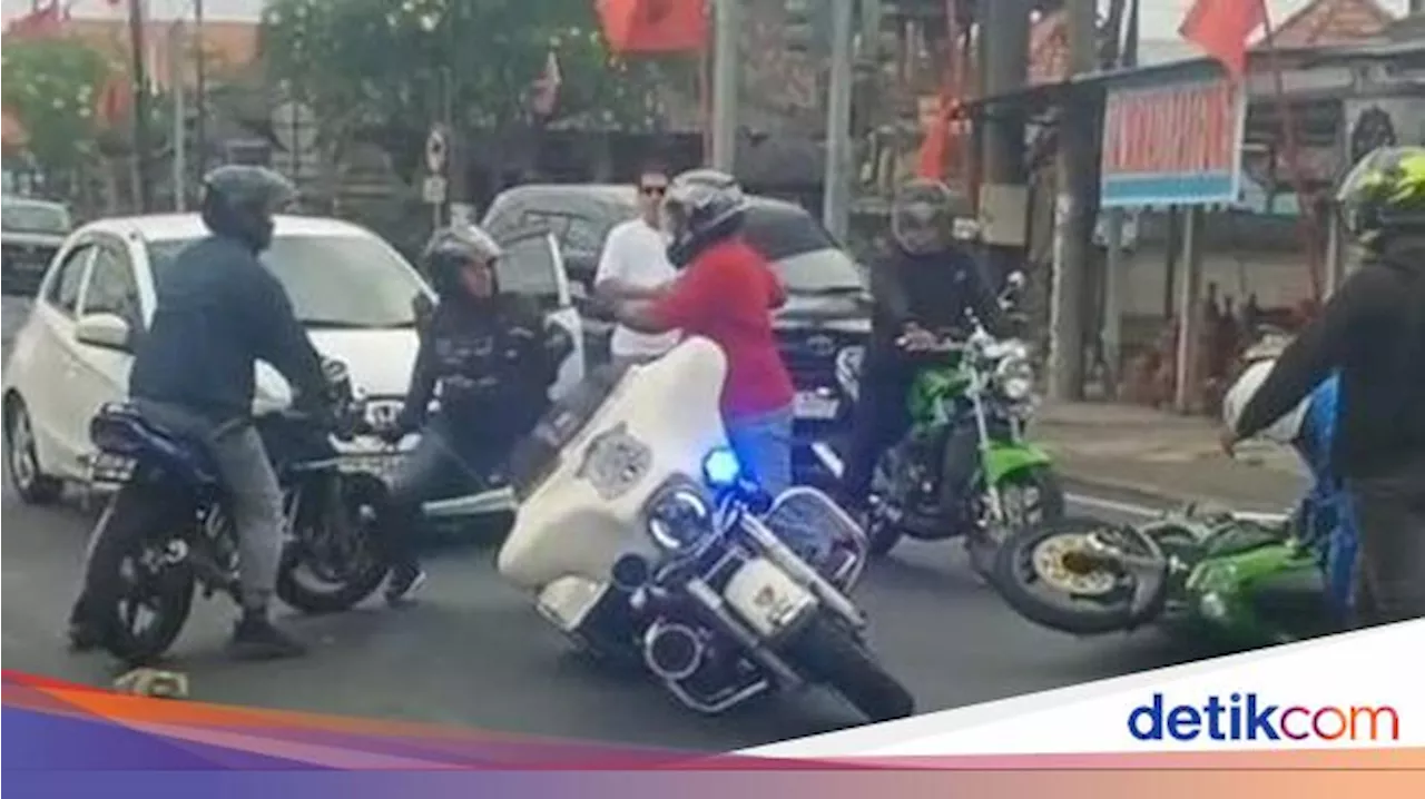 Viral, Pengendara Moge dan Ninja Duel di Tengah Jalan Denpasar-Gilimanuk