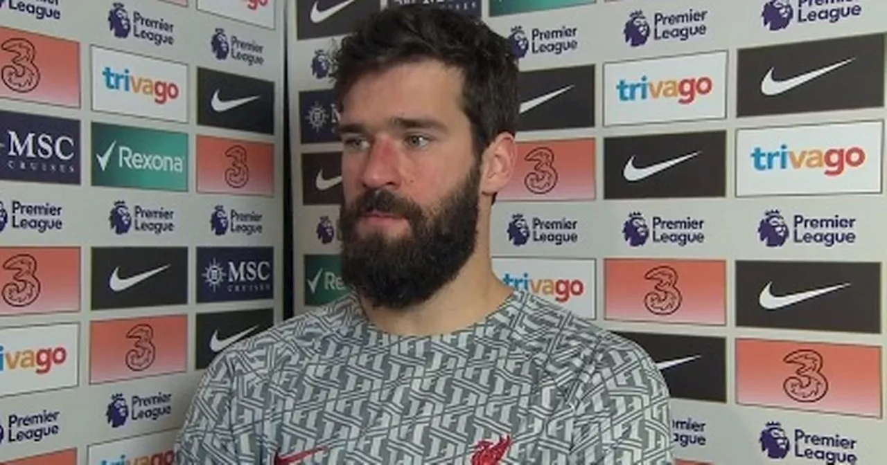 Alisson Becker's emotional message to Luis Diaz after Liverpool goal at Luton