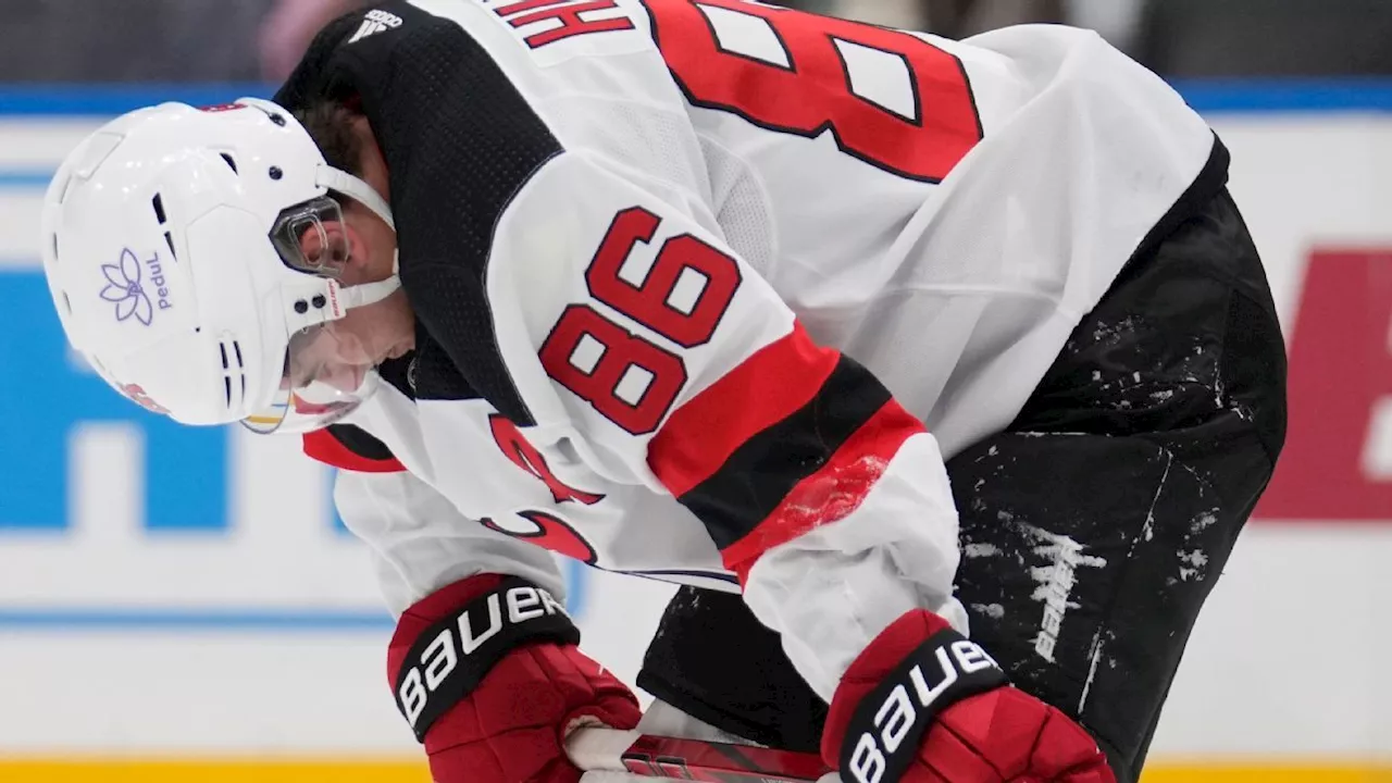 Devils' Jack Hughes 'week to week' with upper body injury