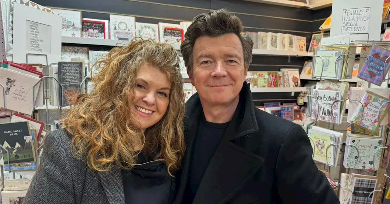 Rick Astley visits Glasgow boutique and poses with elated staff at west end shop